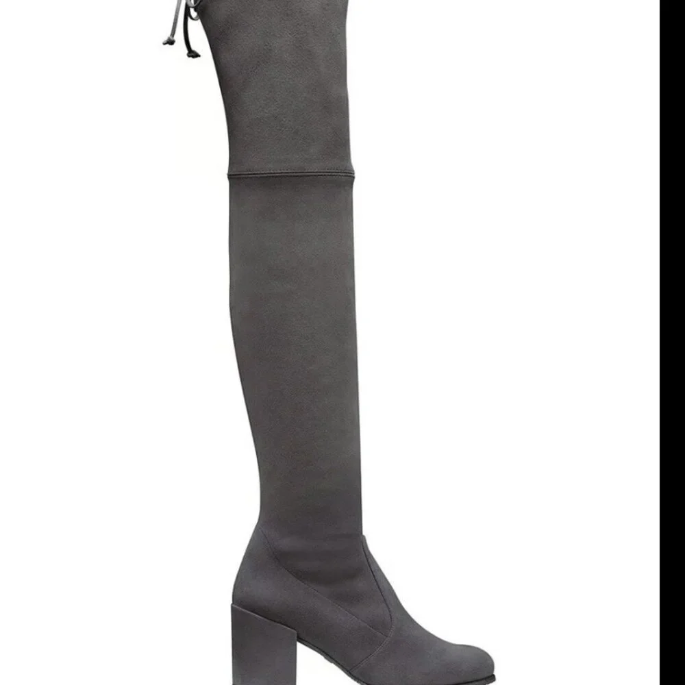 Stuart Weitzman Tieland Slate Over-the-Knee Boots Size 8.5